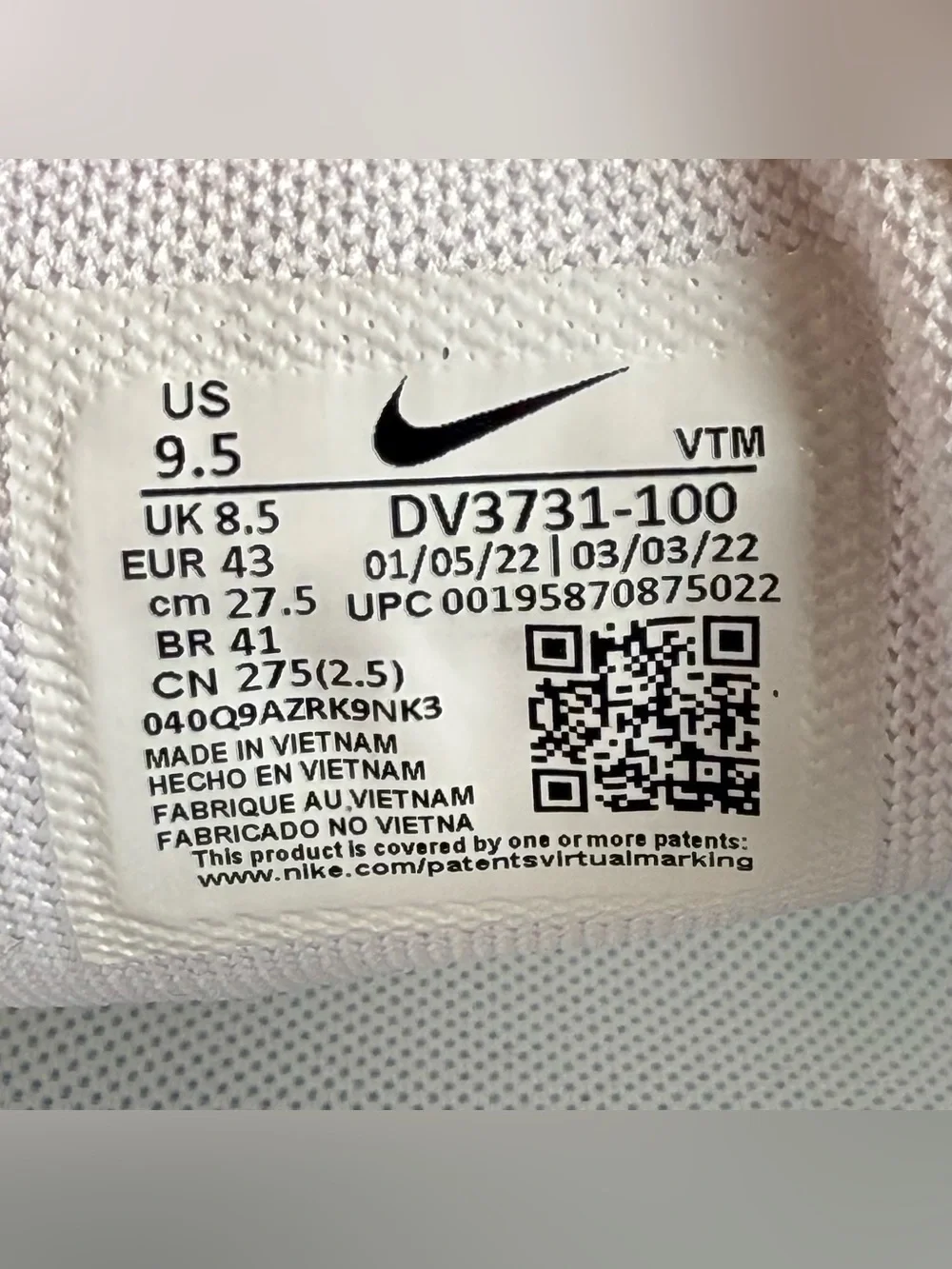 Nike Air Max 270 White Game Royal Shoes DV3731-100 Men’s Size 9.5